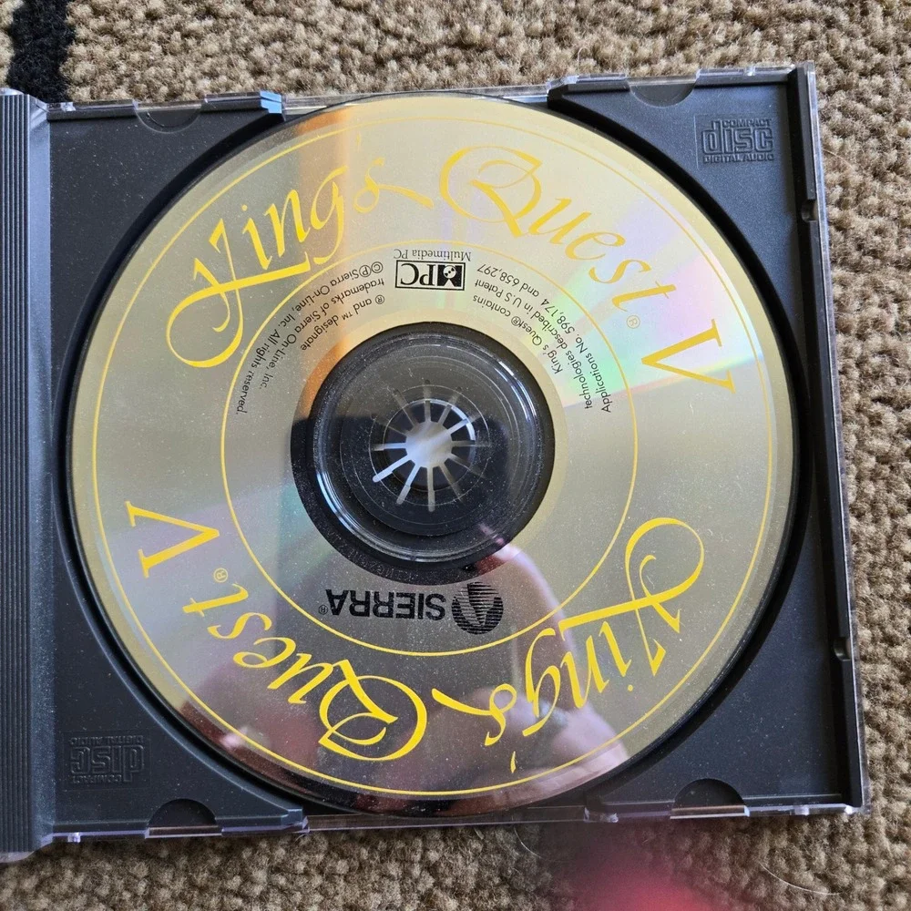 Sierra King's Quest V PC CD-ROM Game Vintage 1990 Retro Adventure Disc Only